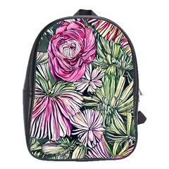 Summer Floral School Bag (xl) by GardenOfOphir