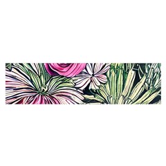 Summer Floral Oblong Satin Scarf (16  X 60 ) by GardenOfOphir