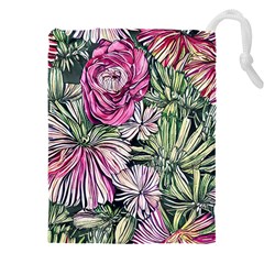 Summer Floral Drawstring Pouch (4xl) by GardenOfOphir