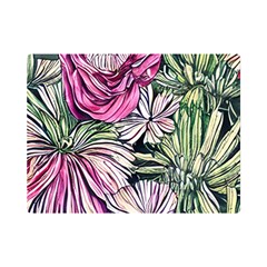 Summer Floral One Side Premium Plush Fleece Blanket (mini)