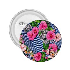 Vintage Botanical Flowers 2.25  Buttons