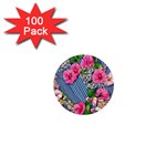 Vintage Botanical Flowers 1  Mini Buttons (100 pack)  Front