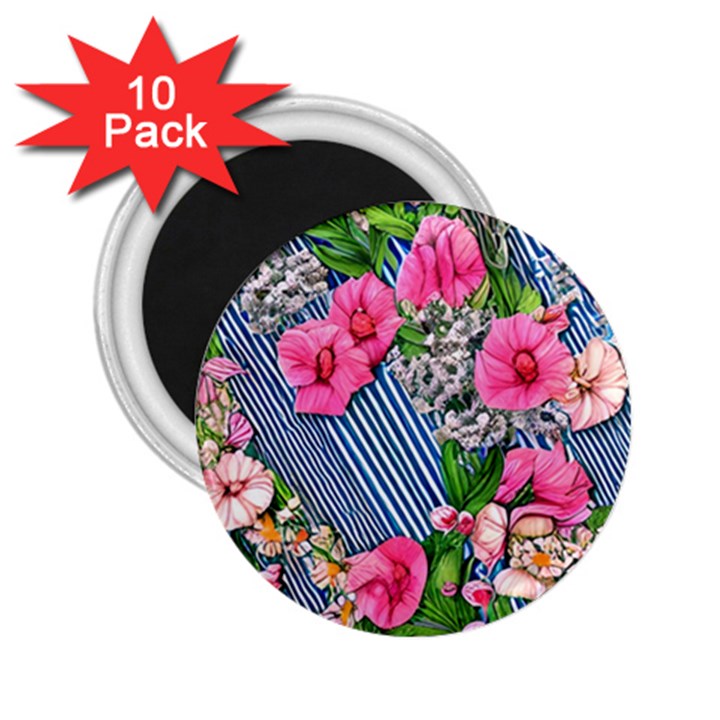 Vintage Botanical Flowers 2.25  Magnets (10 pack) 