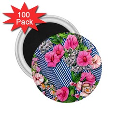 Vintage Botanical Flowers 2 25  Magnets (100 Pack)  by GardenOfOphir