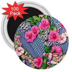 Vintage Botanical Flowers 3  Magnets (100 pack)