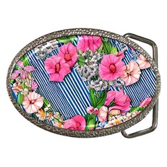 Vintage Botanical Flowers Belt Buckles