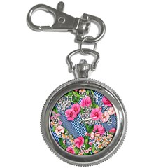 Vintage Botanical Flowers Key Chain Watches