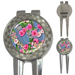 Vintage Botanical Flowers 3-in-1 Golf Divots