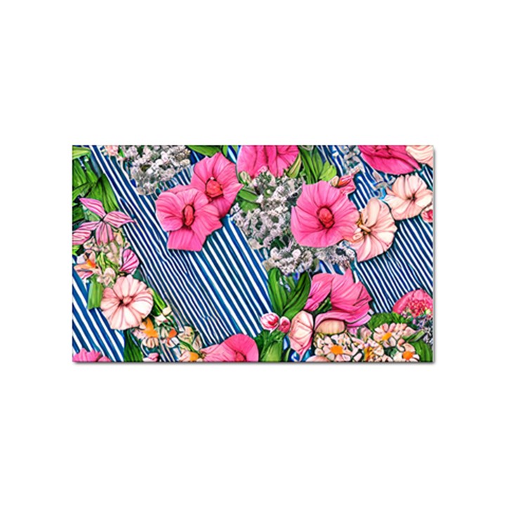 Vintage Botanical Flowers Sticker Rectangular (100 pack)