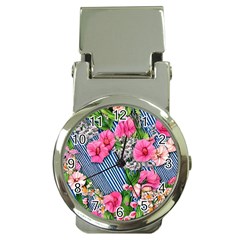 Vintage Botanical Flowers Money Clip Watches