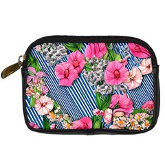 Vintage Botanical Flowers Digital Camera Leather Case