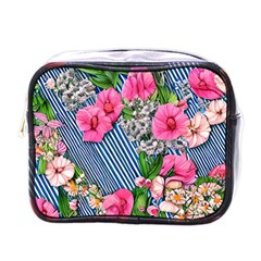 Vintage Botanical Flowers Mini Toiletries Bag (One Side)