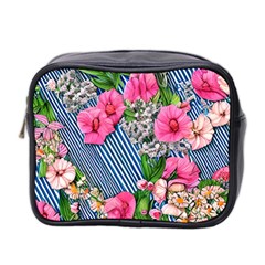 Vintage Botanical Flowers Mini Toiletries Bag (Two Sides)