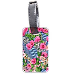 Vintage Botanical Flowers Luggage Tag (two sides)