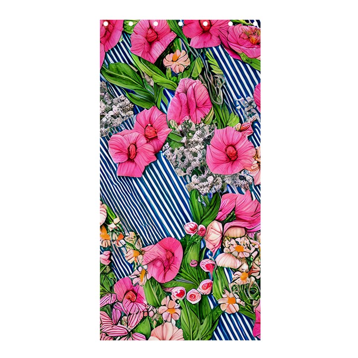 Vintage Botanical Flowers Shower Curtain 36  x 72  (Stall) 