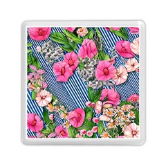 Vintage Botanical Flowers Memory Card Reader (Square)