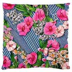 Vintage Botanical Flowers Large Cushion Case (One Side)