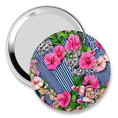 Vintage Botanical Flowers 3  Handbag Mirrors