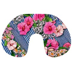 Vintage Botanical Flowers Travel Neck Pillow