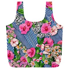 Vintage Botanical Flowers Full Print Recycle Bag (XL)