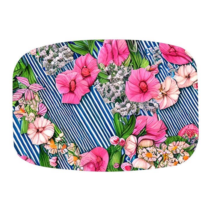 Vintage Botanical Flowers Mini Square Pill Box