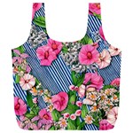 Vintage Botanical Flowers Full Print Recycle Bag (XXL) Front