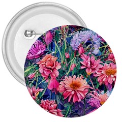 Retro Floral 3  Buttons by GardenOfOphir