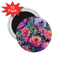 Retro Floral 2 25  Magnets (10 Pack)  by GardenOfOphir