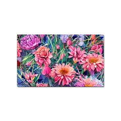 Retro Floral Sticker Rectangular (100 Pack) by GardenOfOphir