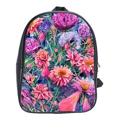 Retro Floral School Bag (large) by GardenOfOphir