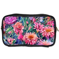 Retro Floral Toiletries Bag (two Sides) by GardenOfOphir