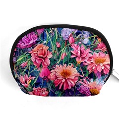 Retro Floral Accessory Pouch (medium) by GardenOfOphir