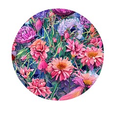 Retro Floral Mini Round Pill Box by GardenOfOphir