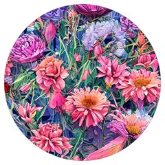 Retro Floral Round Trivet by GardenOfOphir