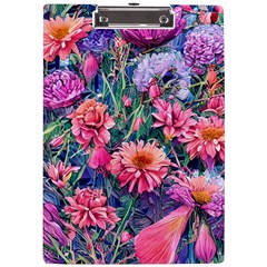 Retro Floral A4 Acrylic Clipboard