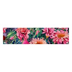 Retro Floral Banner And Sign 4  X 1  by GardenOfOphir