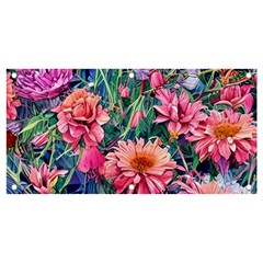 Retro Floral Banner And Sign 4  X 2  by GardenOfOphir