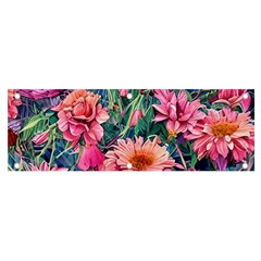 Retro Floral Banner And Sign 6  X 2  by GardenOfOphir