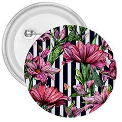 Tropical Botanical Flowers In Watercolor 3  Buttons by GardenOfOphir