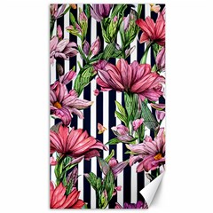 Tropical Botanical Flowers In Watercolor Canvas 40  X 72  by GardenOfOphir