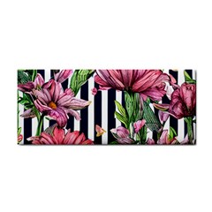 Tropical Botanical Flowers In Watercolor Hand Towel by GardenOfOphir