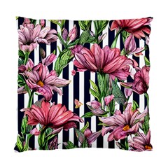 Tropical Botanical Flowers In Watercolor Standard Cushion Case (one Side) by GardenOfOphir