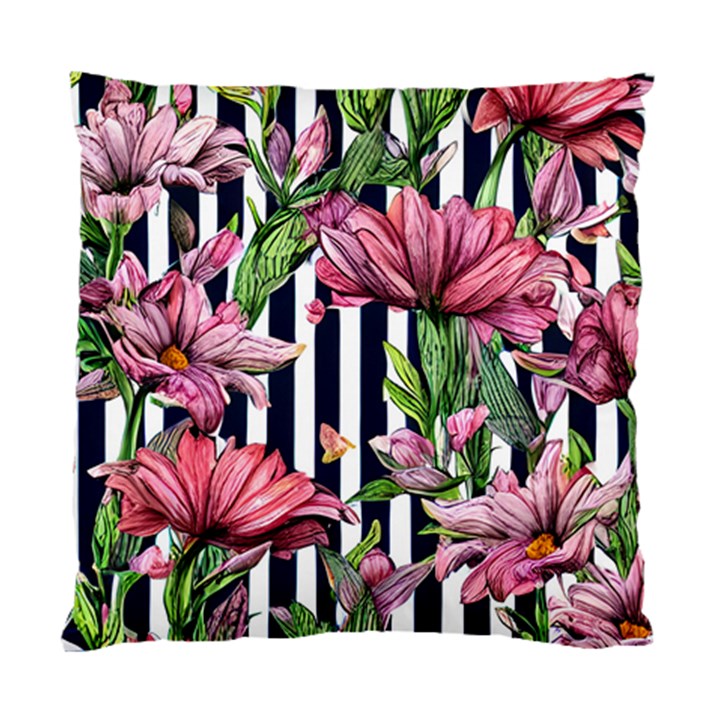 Tropical Botanical Flowers In Watercolor Standard Cushion Case (One Side)