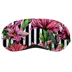 Tropical Botanical Flowers In Watercolor Sleeping Mask by GardenOfOphir