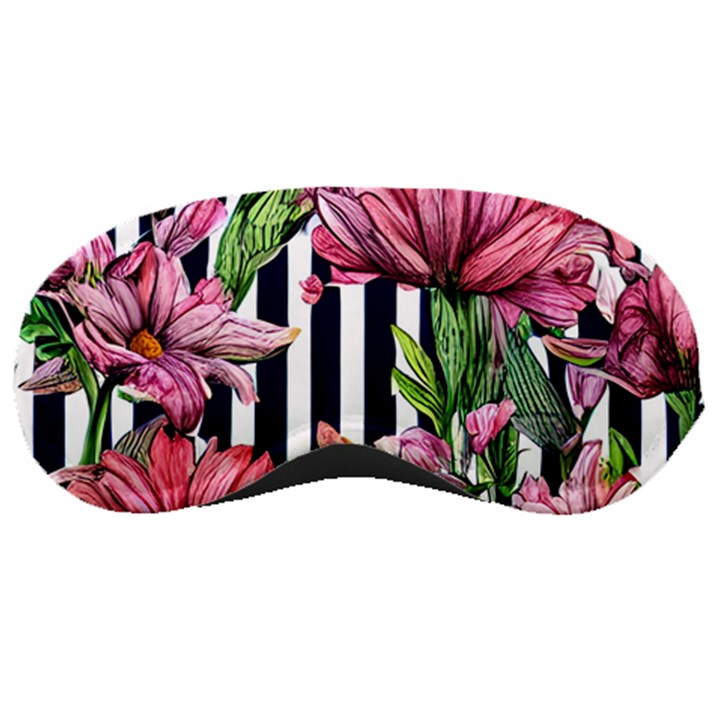 Tropical Botanical Flowers In Watercolor Sleeping Mask