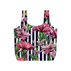 Tropical Botanical Flowers In Watercolor Full Print Recycle Bag (s) by GardenOfOphir