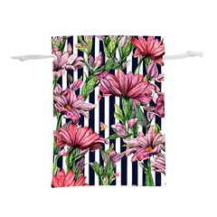 Tropical Botanical Flowers In Watercolor Lightweight Drawstring Pouch (l) by GardenOfOphir