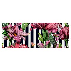 Tropical Botanical Flowers In Watercolor Banner And Sign 8  X 3  by GardenOfOphir