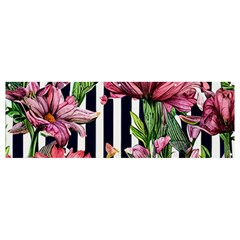 Tropical Botanical Flowers In Watercolor Banner And Sign 12  X 4  by GardenOfOphir