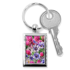 The Perfect Pattern For Your Cottagecore Aesthetics Key Chain (rectangle) by GardenOfOphir